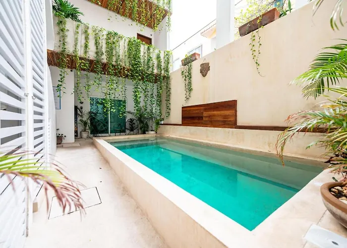 Сasa de vacaciones Stylish 1bd W Rooftop Pool Walk To 5th Playa del Carmen